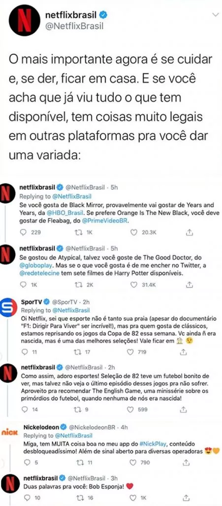 Sugestões de como o marketing pode reagir em tempos de grandes desafios 14 netflix