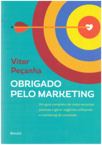 Capa do livro Obrigado pelo Marketing, de Vitor Peçanha